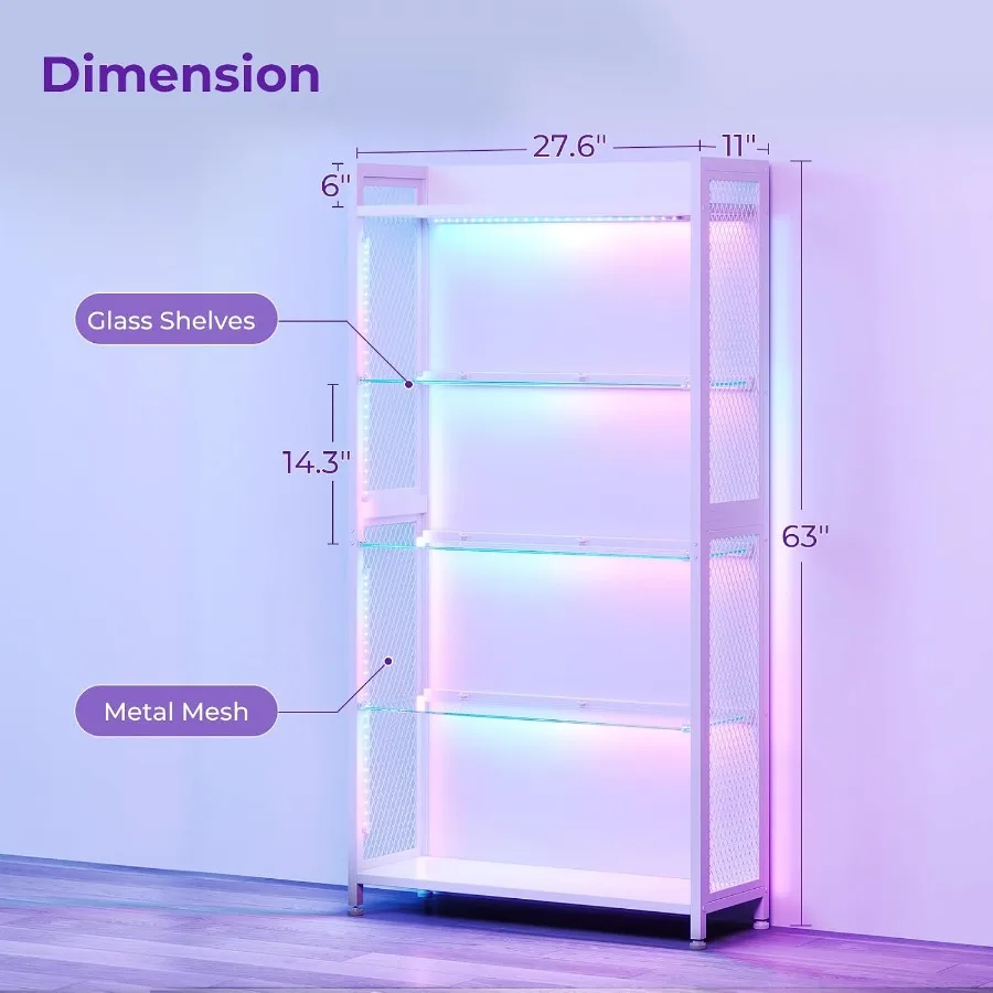 Vitrina con Estantes de Vidrio - Lighting reseña y precio
