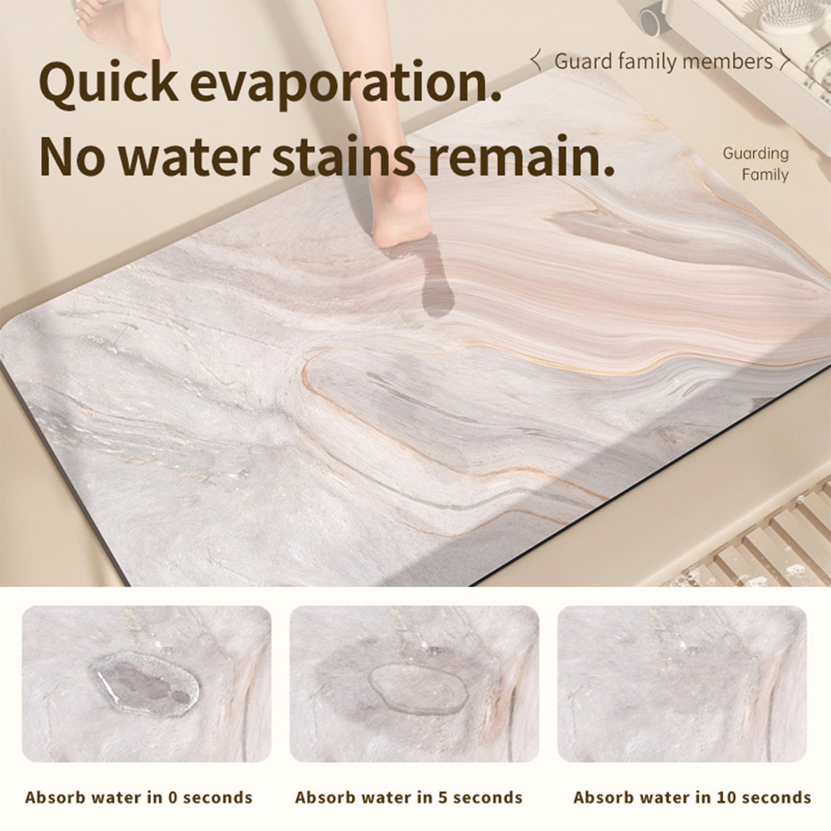 Alfombra de baño de tierra de  - Quick Dry Diatomite Bath Mat reseña y precio